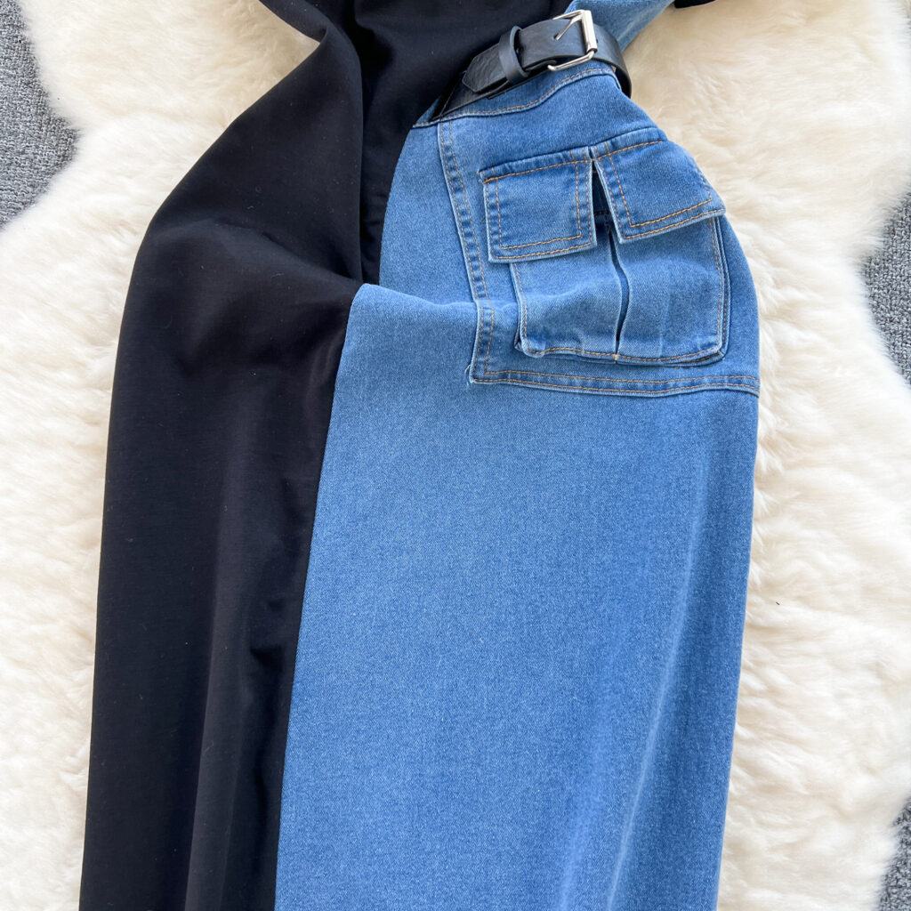 Retro Color-Block Patchwork Slim-Fit Dress For Women