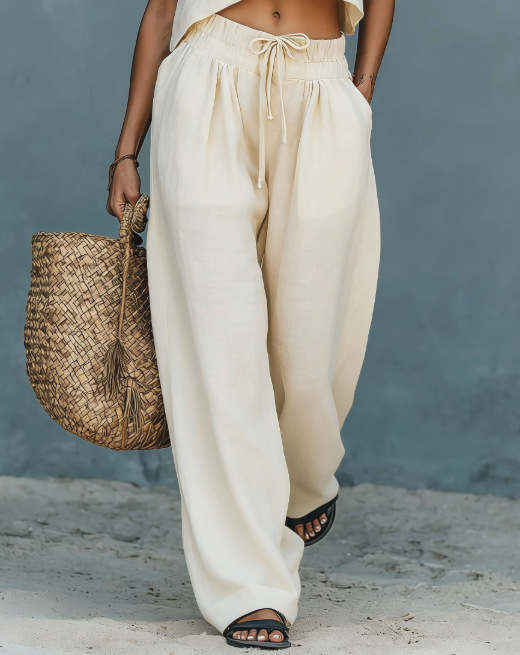 Women's Sleeveless Tank Top And Wide-Leg Pants Set - Image 12