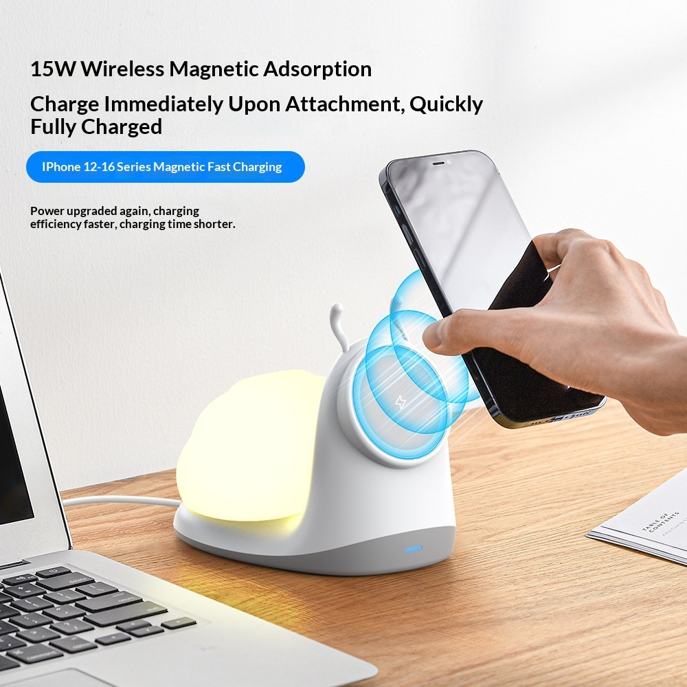 Snail Night Light Magnetic Wireless Charger - Image 3