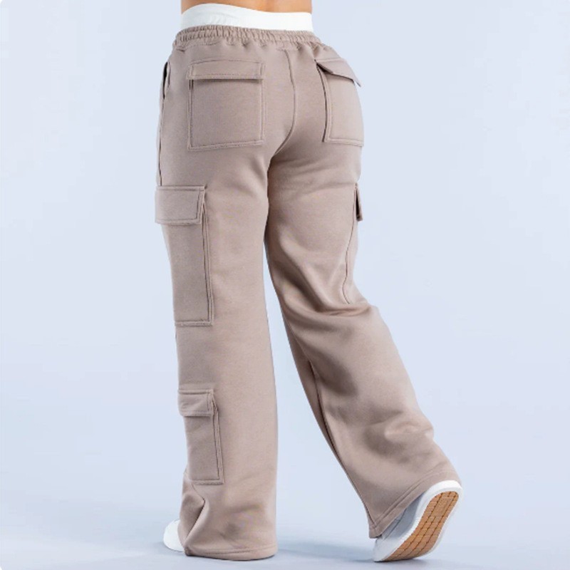 Fashionable Solid-Colored Casual All-Match Pants With Pockets - Image 5