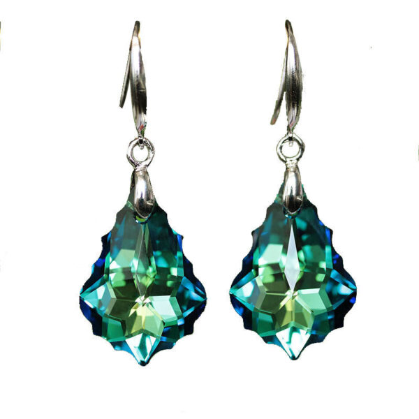 Women's S925 Silver Needle Colorful Crystal Earrings - Image 3