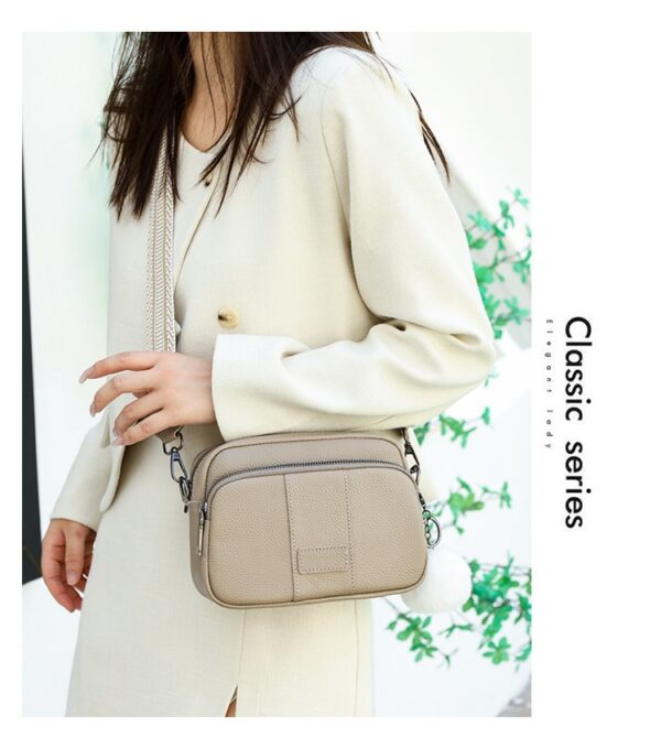 Genuine Leather Womens New Trendy Fashionable Versatile Single-shoulder Bag - Image 30