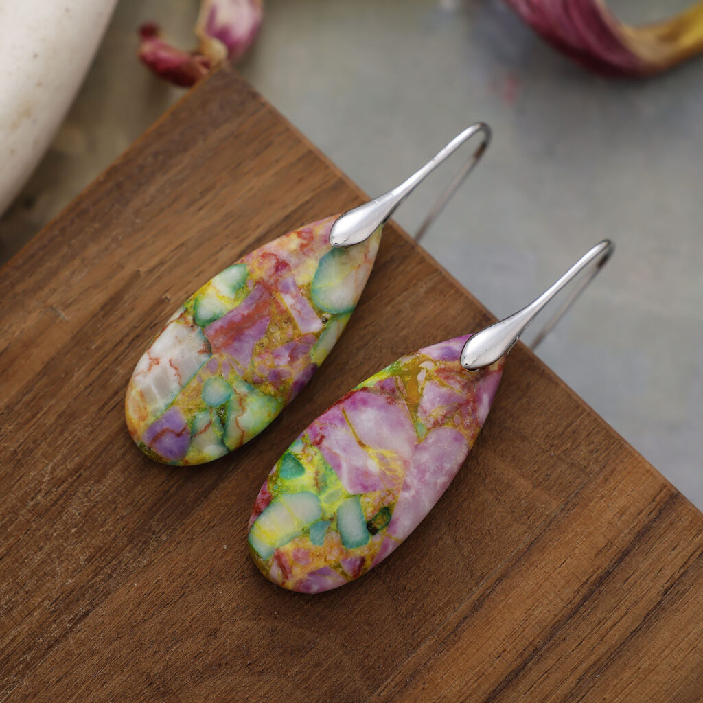 New Bohemian Emperor Stone Water Drop Earrings