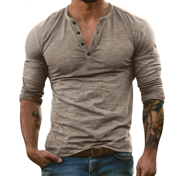 Men's Long-Sleeve T-Shirt Bamboo Fiber Blend Cotton - Image 28