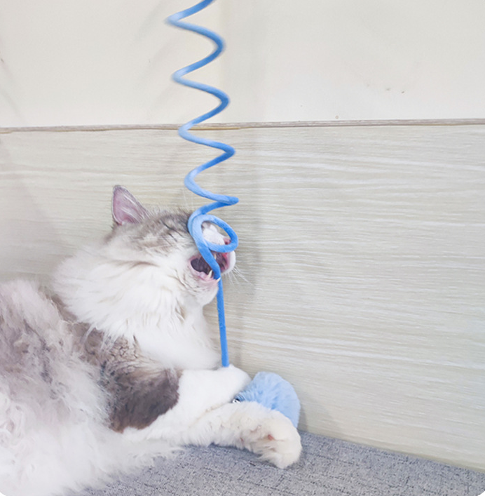 Cat Toy Self-Hi Sucker Spring Rabbit Hair Ball Interactive Play Pet Supplies Interactive Toys - Image 16