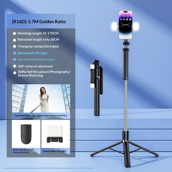 R16 Smartphone Stabilization Selfie Stick With Remote Control Extendable Design  And Built in Tripod Legs - Image 19