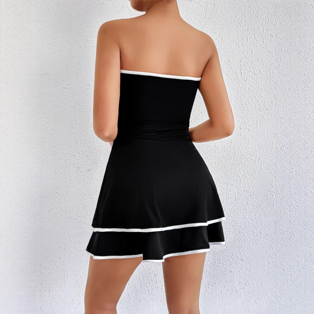 Women's Fashion Backless Tube Top Cake Dress