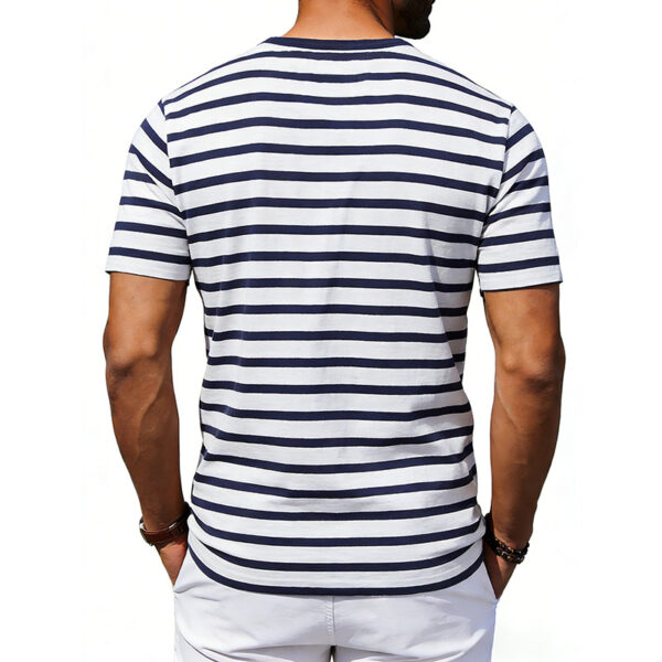 Men's Loose-fit Retro Simple Casual Crew-neck Short-sleeve T-shirt - Image 35