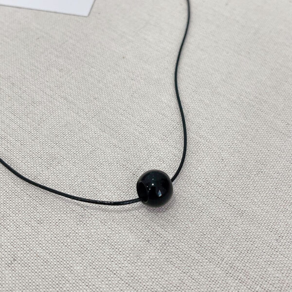 Agate Black Rope Necklace For Women - Image 18