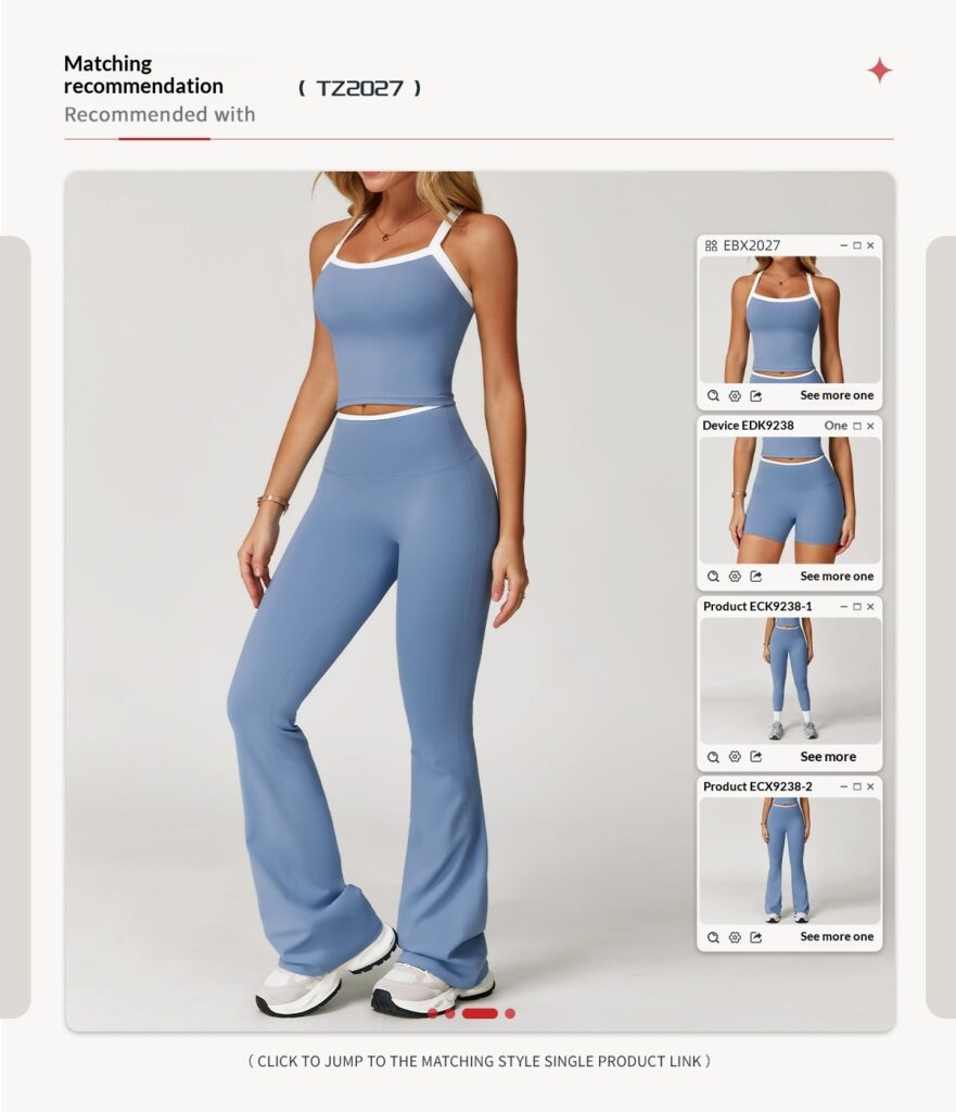 Nude-Feel Yoga Set Contrasting Colors, Crossed Back Design, Tight-Fitting Yoga Wear