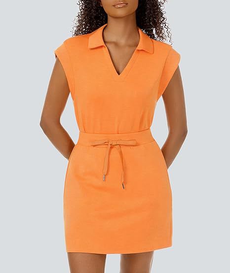 Casual Covered-Sleeve Lapel Shirt And Summer Sports Skirt Set - Image 14