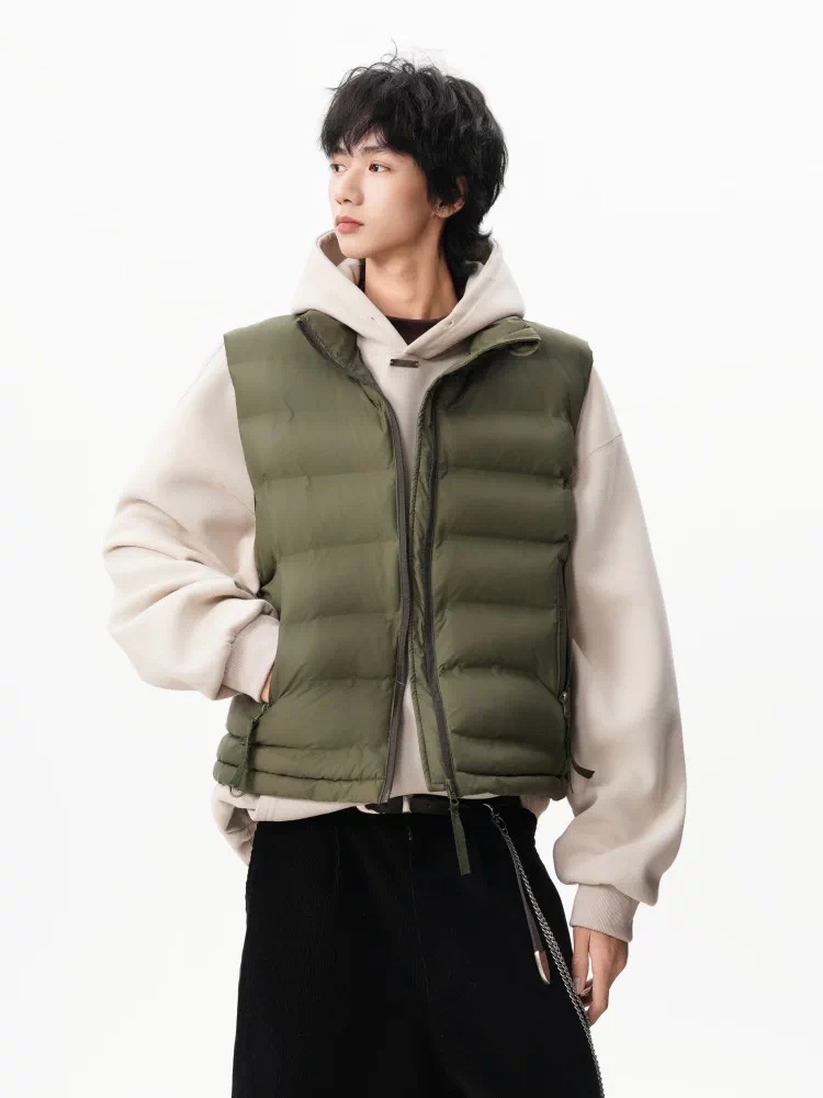 American Style Button-down Solid-color Cotton Jacket Vest - Image 6