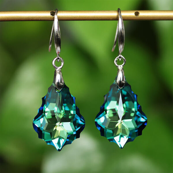 Women's S925 Silver Needle Colorful Crystal Earrings - Image 5