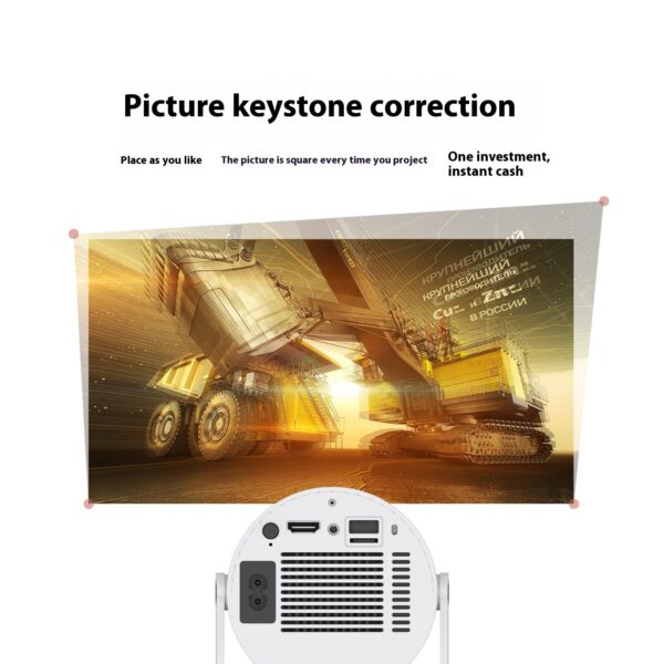 Portable Projector Small Straight Projector For Home Use 180 Degrees Projection Angle Automatic Focus Home Video Projector - Image 13