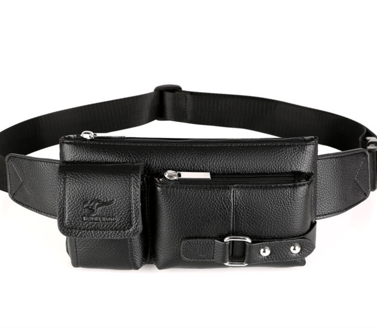 Luxury Brand Waist Bag Men Leather Fanny Pack Chest Bag Male Casual Belt Bags Sling Crossbody Bum Bag Belly Waist Packs Heuptas - Image 1