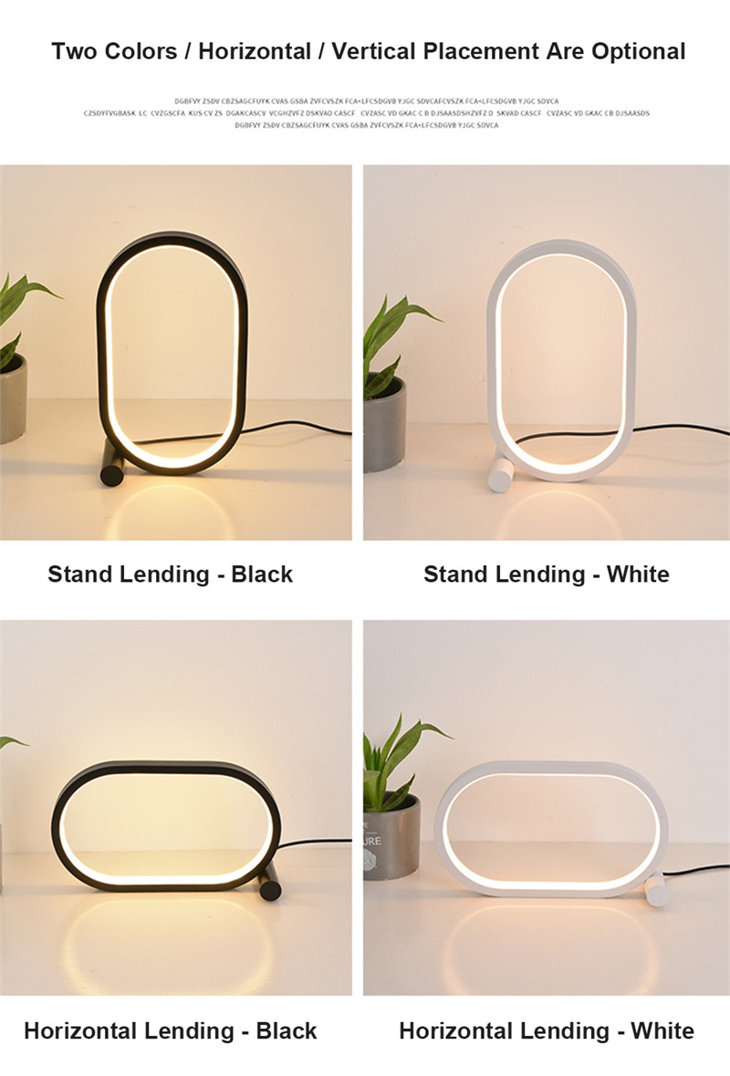 Usb Plug-In Lamp Oval Acrylic Lamp Touch Control Dimmable Modern Simple Creative Night Lamp Bedside Reading Lamp Desk Table Led - Image 26