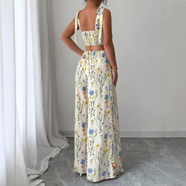 Printed Camisole Womens Top And Pants Set - Image 4