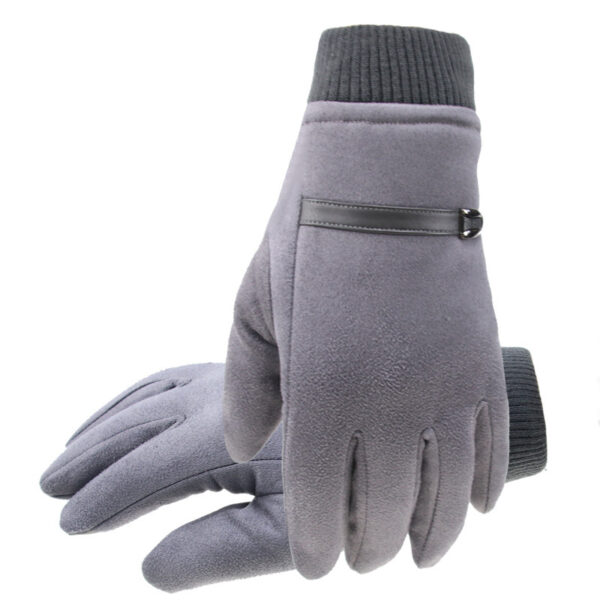 Winter Men's Gloves Suede - Image 4