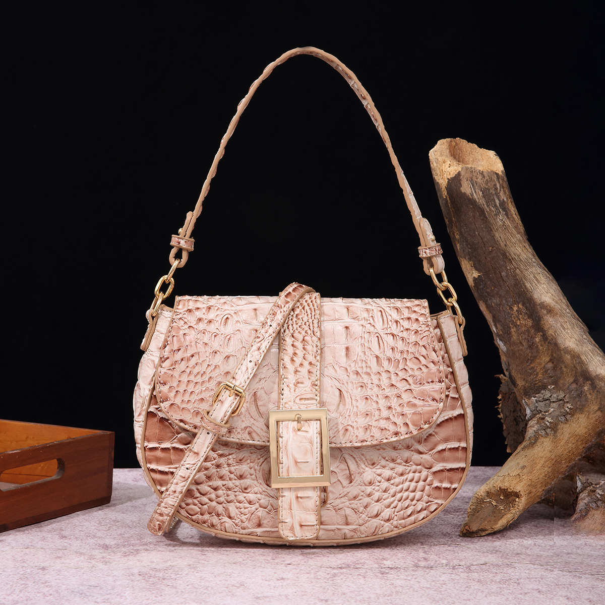 Handheld armpit crossbody baguette women's bag - Image 6