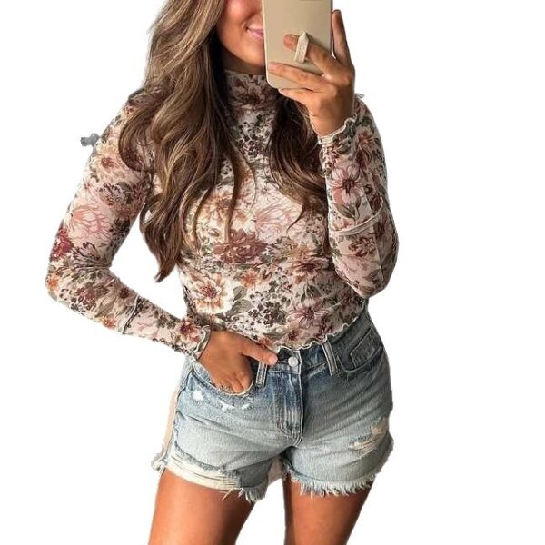 Autumn New Pullover Turtleneck Long-Sleeve Top Womens Fashion - Image 4