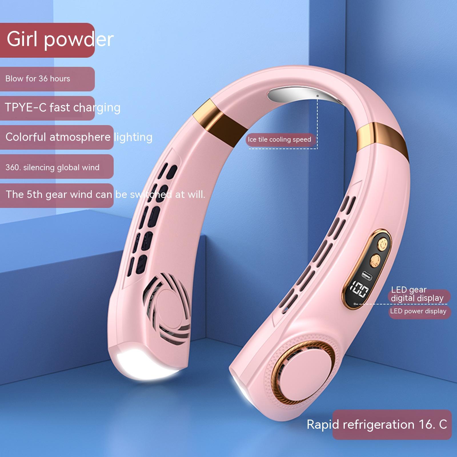 Portable Mute Multifunctional Hanging Neck Fan - Image 5
