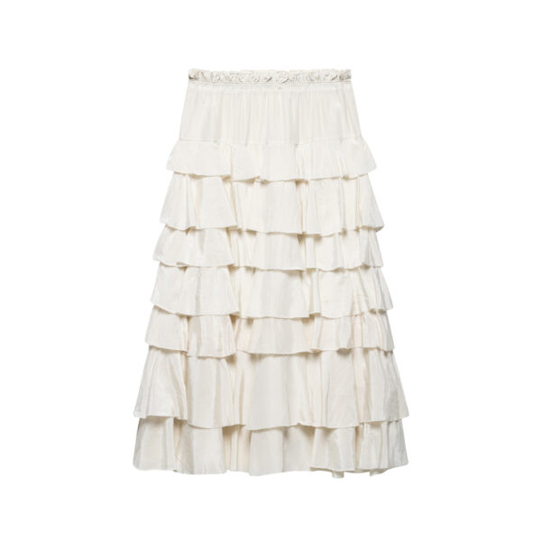 Women's Tiered-ribbon Decorated Cake-style Midi Skirt - Image 13