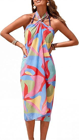 Women's Sheer Sarong High-Slit One-Size Swimsuit Cover-Up - Image 44