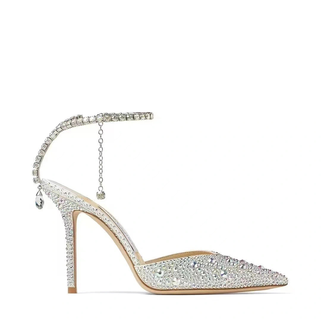 Gradient Color Full-Blown Crystal Fairy High Heels - Image 59