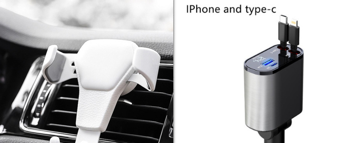 Metal Car Charger 100W Super Fast Charging Car Cigarette Lighter USB And TYPE-C Adapter - Image 24