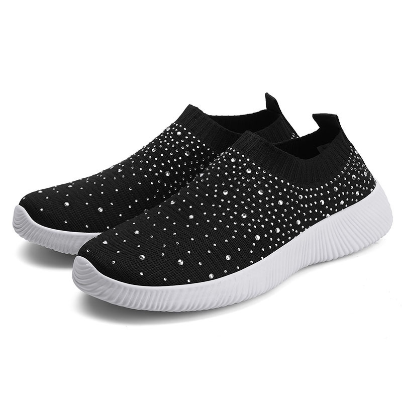 Plus-size Lightweight MD-soled Flyknit Stretchy Casual Shoes