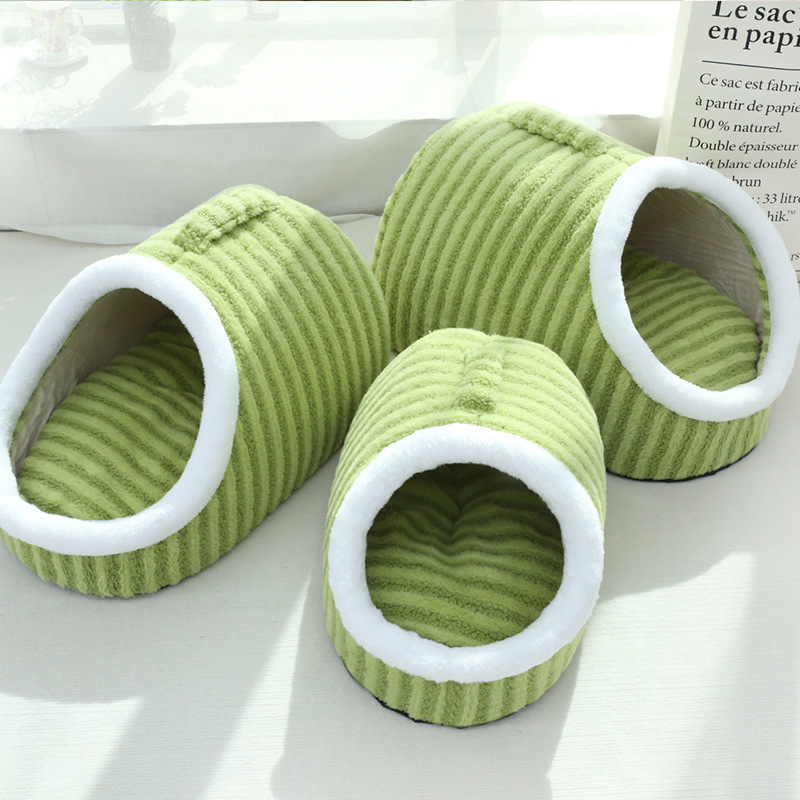 Thickened Three-dimensional Cat Nest Macaron Double-piece Autumn And Winter Warm A Facility For Children To Bore Kennel - Image 3