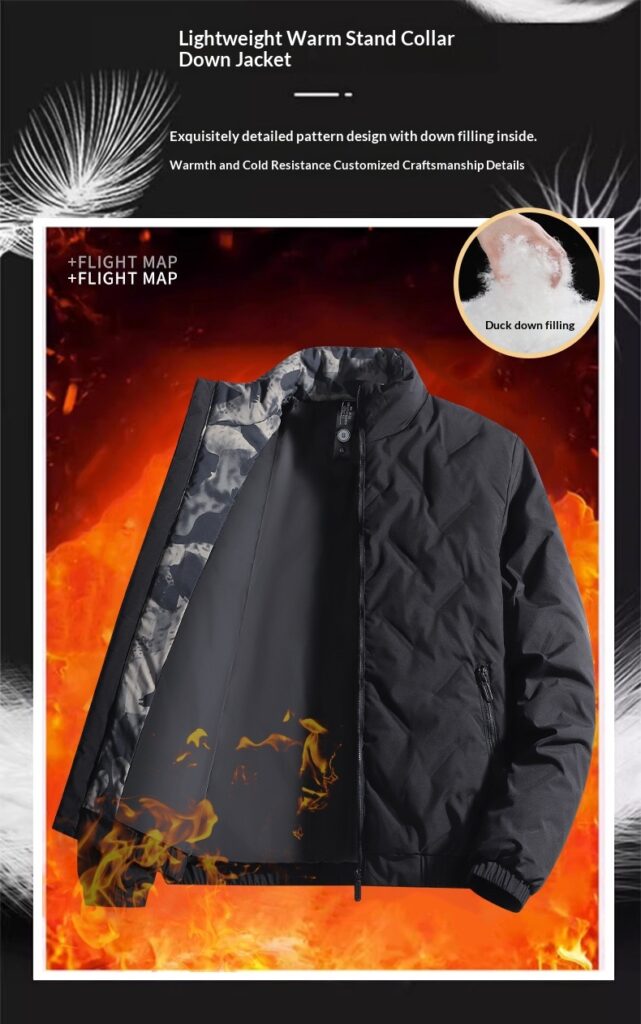 New Arrival Fashionable Casual Windproof And Warm Thick Mens Down Jacket