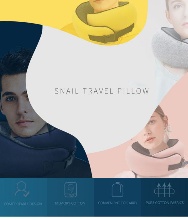 Travel Neck Pillow Non-Deformed Airplane Pillow Travel Neck Cushion Durable U-Shaped Travel Memory Cotton Nap Neck Pillow - Image 23