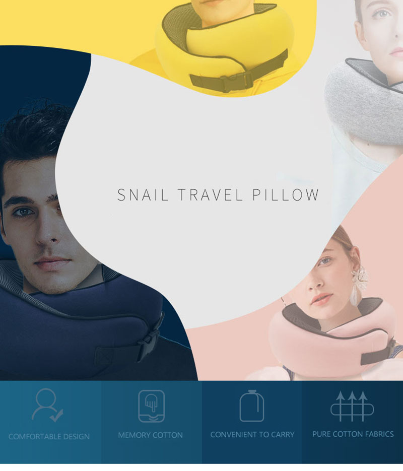 Travel Neck Pillow Non-Deformed Airplane Pillow Travel Neck Cushion Durable U-Shaped Travel Memory Cotton Nap Neck Pillow - Image 23