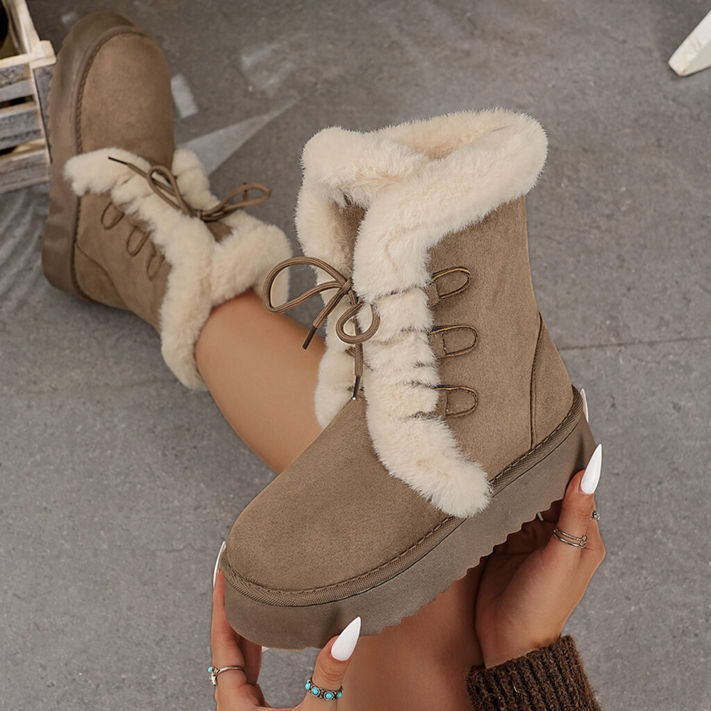Women's Fashionable Low-Top Thick-Soled Casual Cotton Shoes