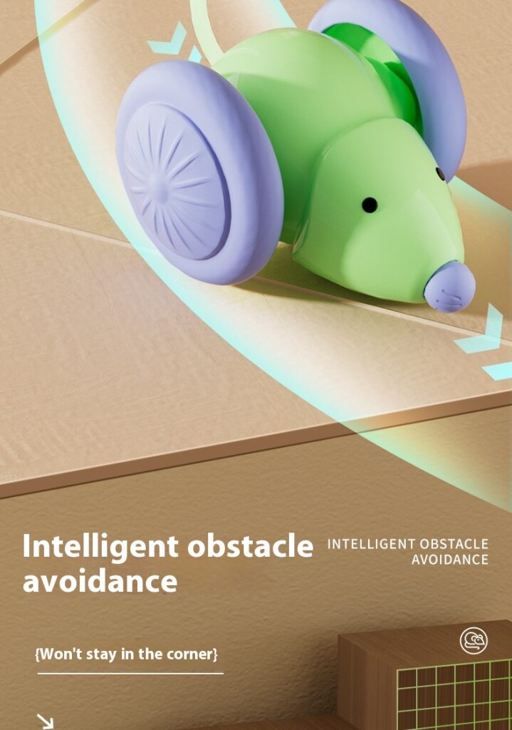Pet Toys Interactive Cat Toy Electric Mouse Car - Automatic Teaser With Intelligent Obstacle Avoidance Pet Products