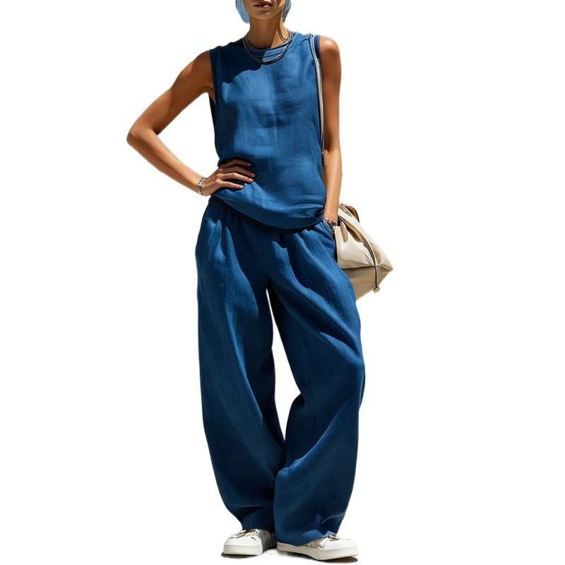 Womens Sleeveless Top And Pants Two-piece Set - Image 3