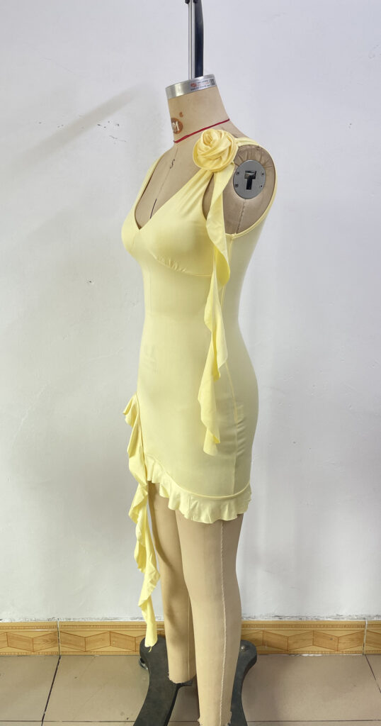 European And American-style Fringed Subtly Alluring, High-end Slip Dress