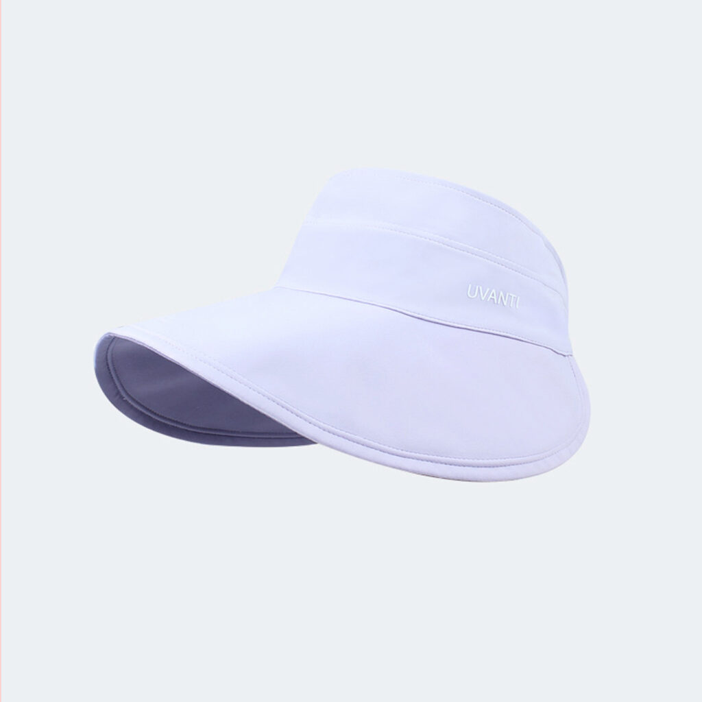 Solid-color Simple Double-sided Wide-brimmed Hat With Empty Crown, Light And Fresh Outdoor Wrap-around Style Large Brim, With Storage Function For Sun Protection.