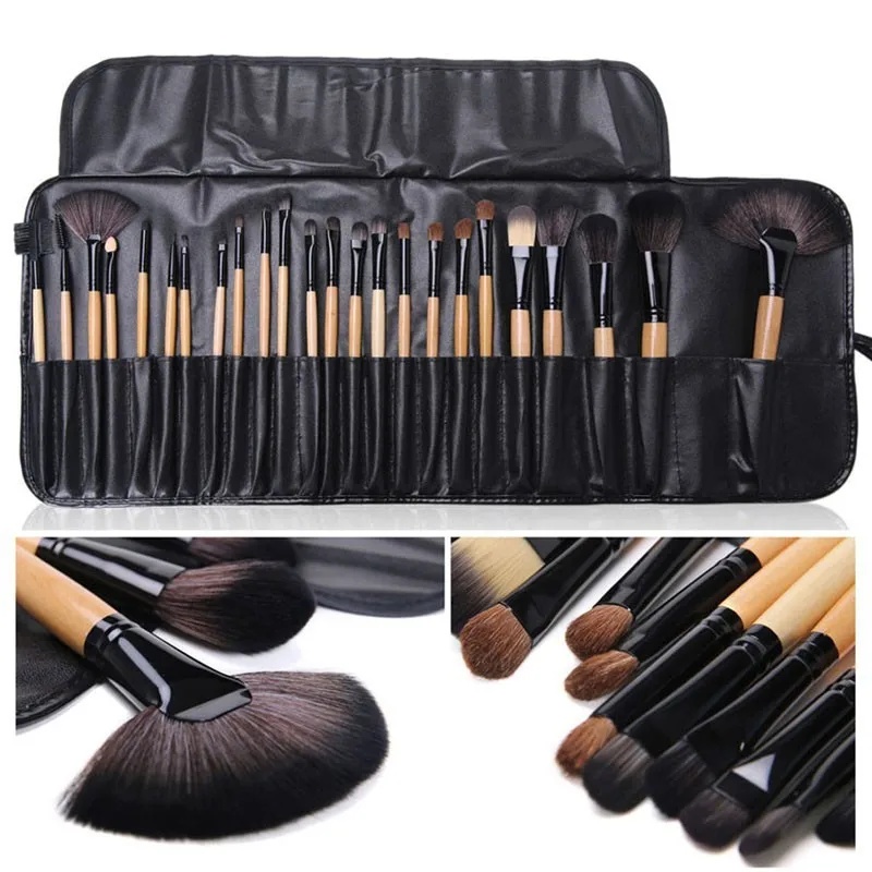Gift Bag Of 24 Pcs Makeup Brush Sets Professional Cosmetics Brushes Eyebrow Powder Foundation Shadows Pinceaux Make Up Tools - Image 1