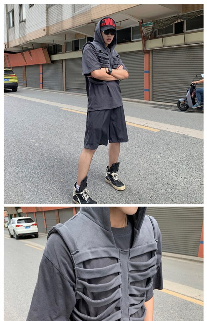 Loose, Versatile Designer-style Sleeveless Hooded Tank Top