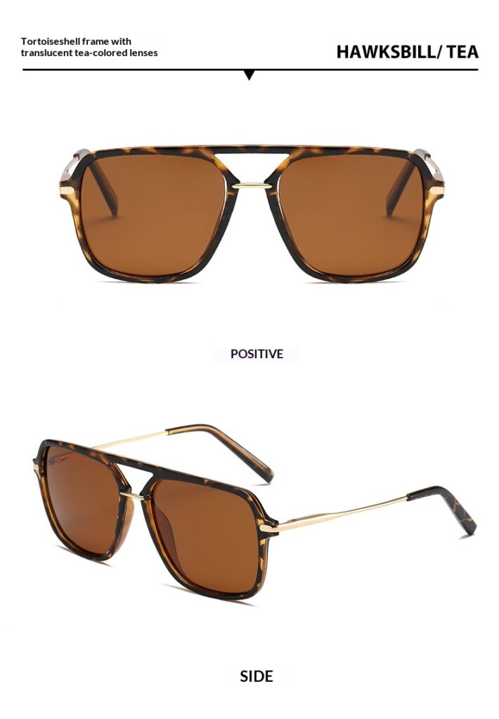 Classic Dual-Beam Sunglasses Mens Fashion Sunglasses