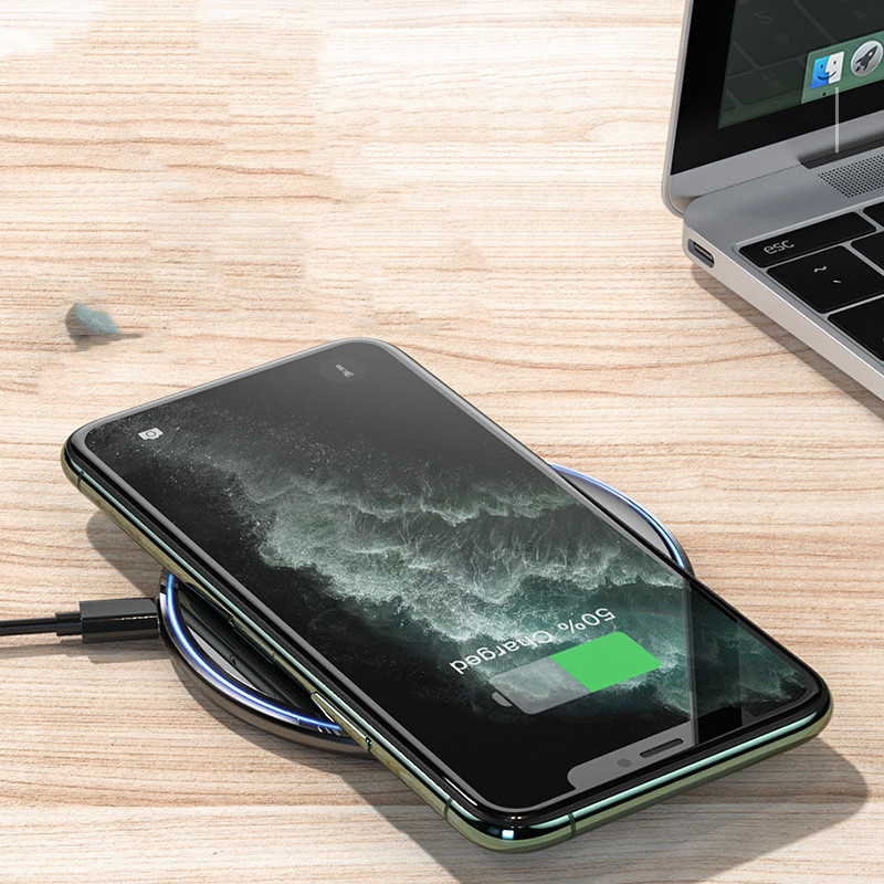 Wireless Charger Desktop Disc Ultra-thin Fast Charge Mobile Phone Wireless Charger - Image 3