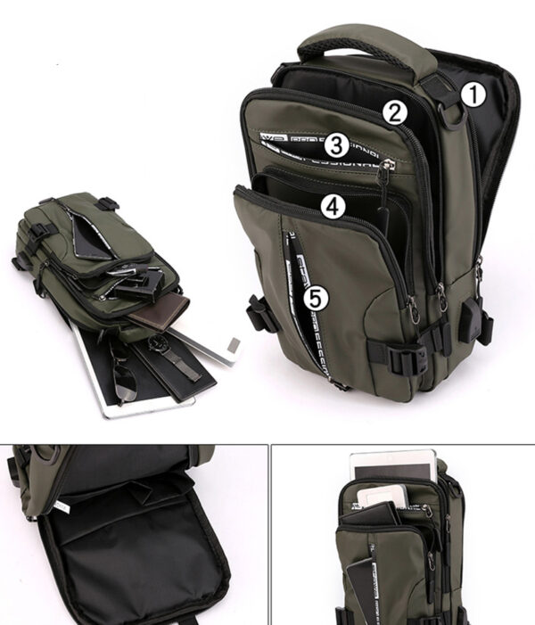 Crossbody Bags Men Multifunctional Backpack Shoulder Chest Bags - Image 18