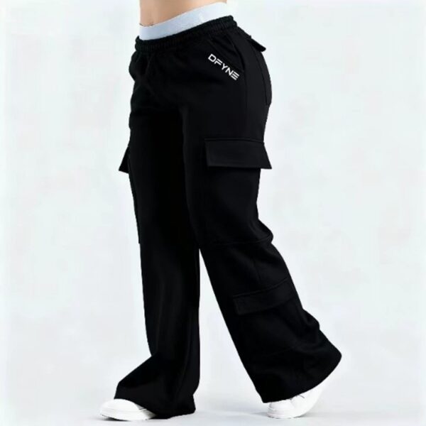 Fashionable Solid-Colored Casual All-Match Pants With Pockets - Image 7