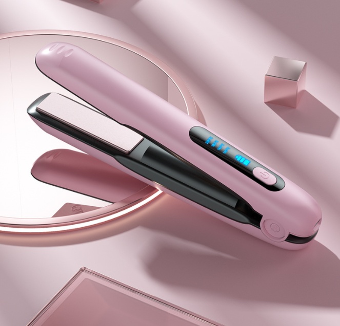 Wireless Hair Straightener Flat Iron Mini 2 IN 1 Roller USB 5000mAh Max 200 Degree Portable Cordless Curler 4 Levels Dry And Wet Uses - Image 40