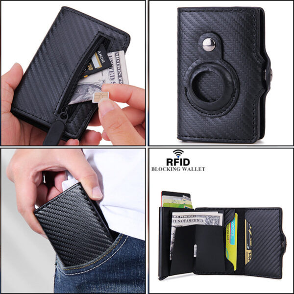 Multifunctional Card Holder Airtag Men's Short Card Holder Wallet Air Tag - Image 14