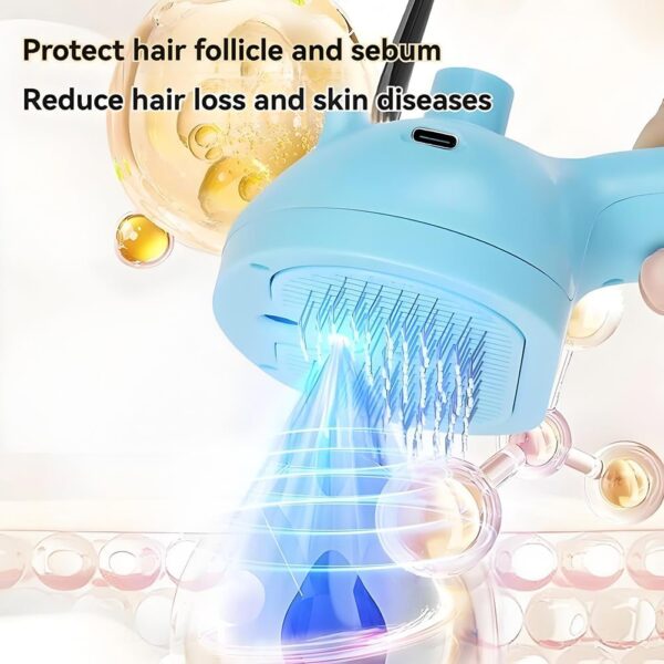 New Chevaroo Horse Steam Brush, Chevaroo 3-in-1 Self-Cleaning Steam Pet Brush For Shedding, Pet Steam Brush, Silicone Bristle Head 360 Rotating Pet Steam Brush - Image 6