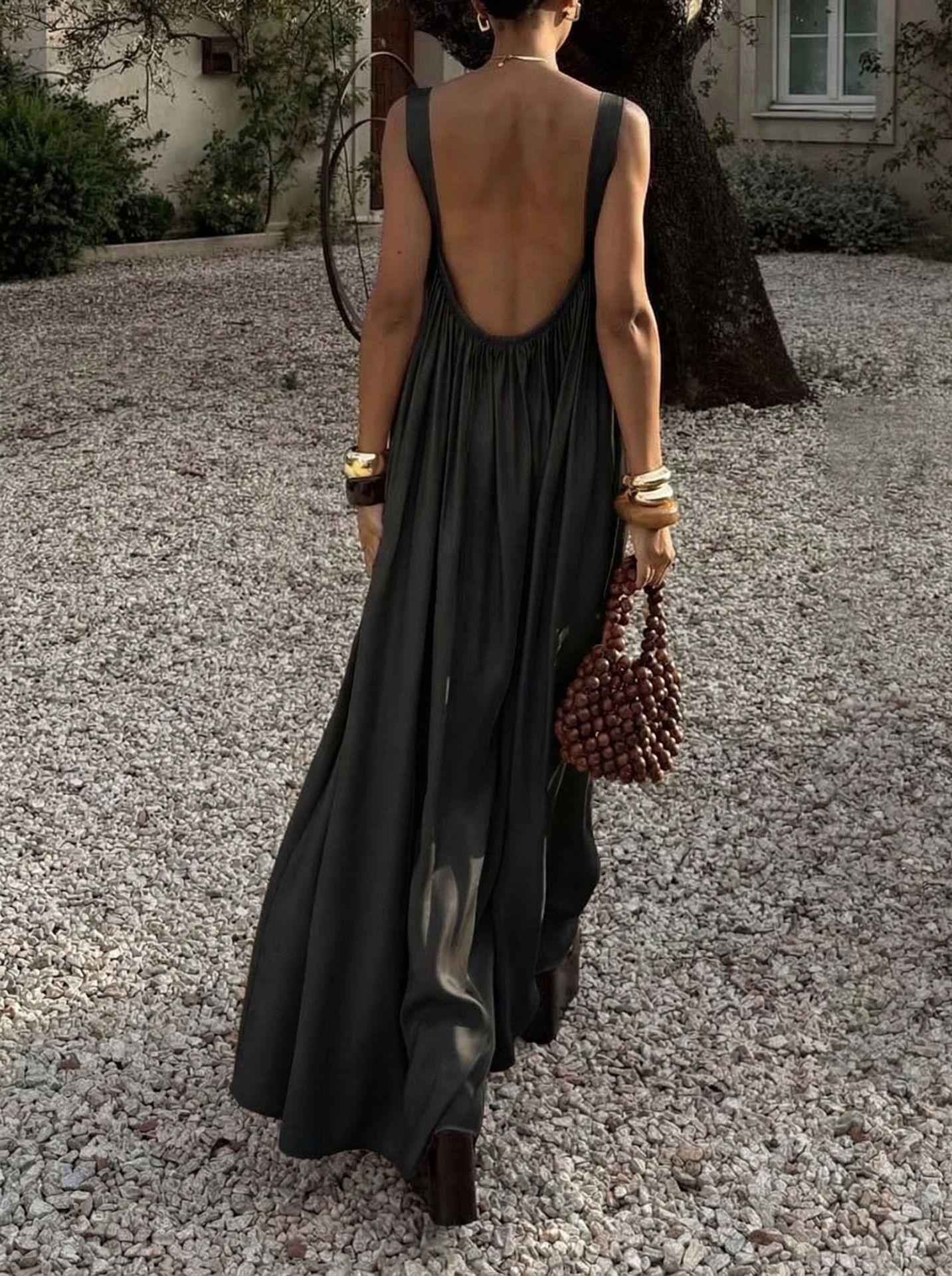 French-style Elegant Pleated Slip Dress - Image 12