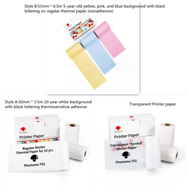 Portable Mini Thermal Label Printer Home Photo Printer Student Wrong Question Printer Bluetooth-compatible Mini Label Printer Price Tag - Image 52